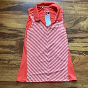 Coral Adidas golf top